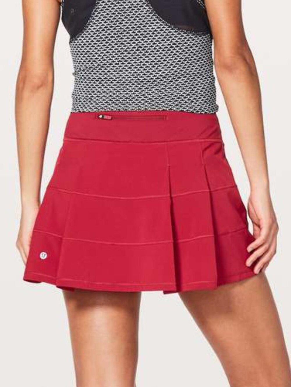 Lululemon Pace Rival Skirt Scarlet 15" Size 8 RARE COLOR
